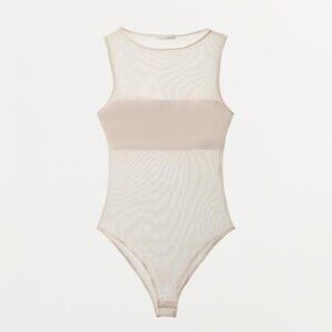 ZARA COMBINATION TULLE BODYSUIT